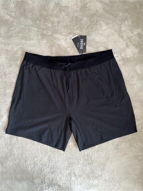 NWT Rhone 7” Mako Tech Shorts Men’s 2XL In Black Unlined Gym Workout Running